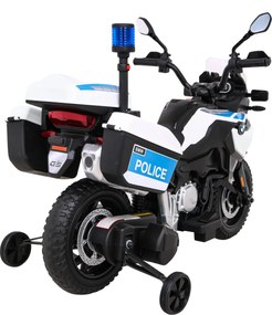 Ramiz Policajný motocykel BMW F850 GS s batériou pre deti + pomocné kolesá + siréna + svetlá + 2 kufre + bezplatné štartovanie