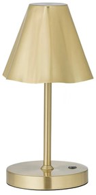 LED stolová lampa v mosadznej farbe s kovovým tienidlom (výška 28 cm) Lianna – Bloomingville
