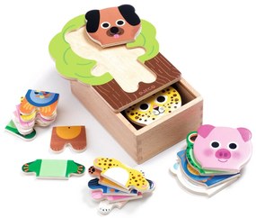 Drevená skladačka - 6 zvieratiek