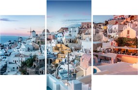 Obraz - Súmrak v Santorini (90x60 cm)
