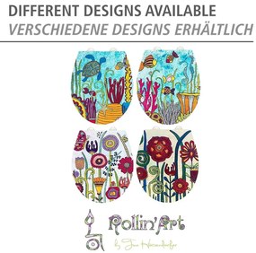 Záchodová doska s automatickým zatváraním 37 x 44,5 cm Rollin'Art Full Bloom – Wenko