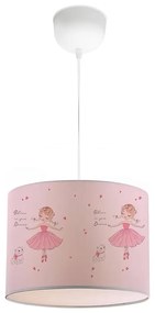 Detský luster CANDY 1xE27/40W/230V ružový