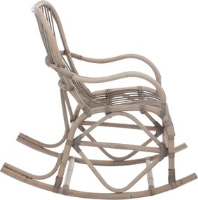 Ratanové hojdacie kreslo Rocking šedé - 98*56*93 cm