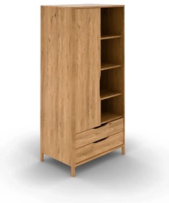 Šatníková skriňa z dubového dreva v prírodnej farbe 90x188 cm Twig – The Beds