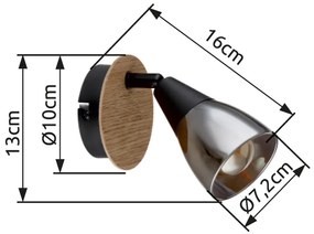GLOBO MUBBY 54311-1 Nástenné svietidlo