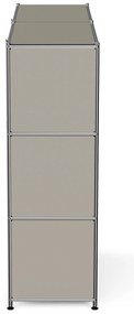 Kovová komoda »CN3« so 6 výklopnými priečinkami, svetlosivá