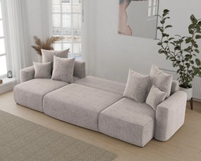 Rohová sedačka Denia U (svetlohnedá). Akcia -20%. Vlastná spoľahlivá doprava až k Vám domov. 1133135