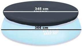 Krycia plachta na bazén z odolného vinylu - viac rozmerov Priemer: 457 cm