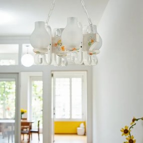 Brilagi - Luster na reťazi QUEEN 4xE14/40W/230V buk/krémová