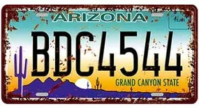 Ceduľa značka Arizona
