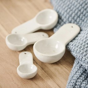 Ib Laursen Porcelánové odmerky White – sada 4 ks