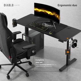 Výškovo nastaviteľný stôl Diablo X-Tensio 1400 čierny