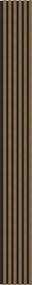 Mexen Lam-F, akustické stenové lamely 275 × 30 cm, plstený podklad 8 mm, technická dyha, orech prírodný, S105-275307-3015-016