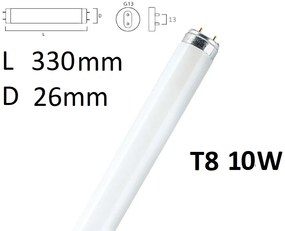 BELLIGHT Žiarivka 10W/865 studená denná biela T8 26x330mm