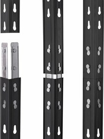 Kovové regály RIVET PRO 180x150x45 DTD drevotrieska 4 úrovne antracitová sivá