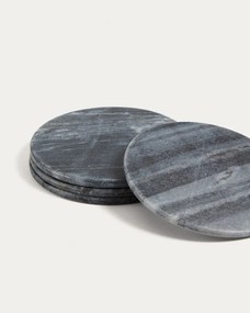 Sivé mramorové tácky v súprave 4 ks Tresa – Kave Home