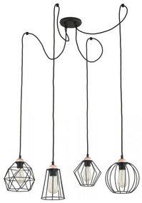 TK Lighting Luster na lanku GALAXY 4xE27/60W/230V pavúk TK1646