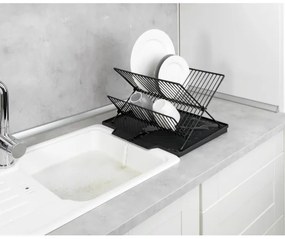 WENKO 54771100 - Odkvapkávač NELIA 34x40 cm čierny