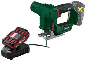 Parkside®  Aku priamočiara a chvostová píla Psssa 20-Li B2 + Akumulátor 20 V 2 Ah + Nabíjačka 20 V 2,4 A  (800011852)