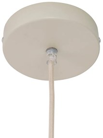 Japandi závesná lampa krémová s ľanovým tienidlom - Aisha