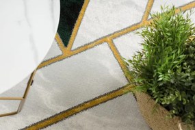 Koberec EMERALD exkluzívny 1015 glamour, styl marmur, geometrický fľaškovo zelený / zlatý