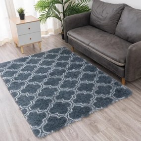 Protišmykový koberec DECOR strieborný