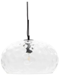 Čierne závesné svietidlo so skleneným tienidlom ø 40 cm Balma – Kave Home