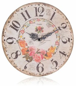 Nástenné hodiny Rose, pr. 34 cm