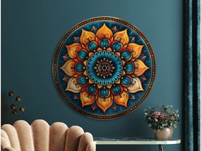 drevko |  Kvetinová mandala Smaragdová hĺbka  45 x 45 cm