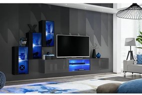 Obývacia Stena Switch Xxii Čierna/Grafit