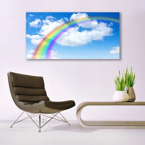 Obraz na akrylátovom skle Dúha nebo mraky príroda 120x60 cm