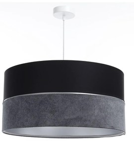 Luster na lanku TWIST 1xE27/60W/230V čierna/šedá/strieborná