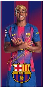 Rýchloschnúca osuška z mikrovlákna FC Barcelona - motív Lamine Yamal - 70 x 140 cm