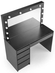 Toaletný stolík Hollywood XL, čierna
