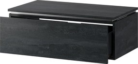 Závěsná skříňka pod umyvadlo Letto 02 80 cm černý beton