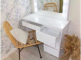 Bestent Toaletný stolík s LED zrkadlom Cleopatra White