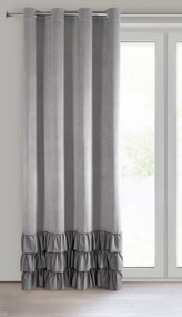 ZATEMŇOVACÍ ZÁVES NA KRÚŽKOCH MEGI 140X250 CM SIVÁ