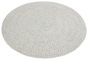 Biely/béžový okrúhly vonkajší koberec ø 150 cm - NORTHRUGS