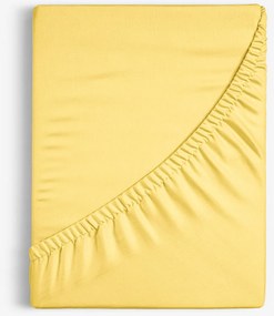 Goldea bavlnená napínacia plachta - žltá 80 x 160 cm