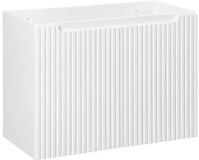 Závěsná umyvadlová skříňka Nova White se zápustným umyvadlem 80 cm bílá