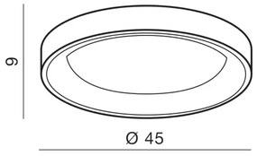 Drevené stropné svietidlo Silvam 45