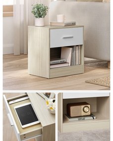 Súprava nočných stolíkov E1081, dub, 2 ks