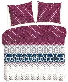 VIANOČNÉ FLANELOVÉ OBLIEČKY FLANELOVE 200X220 CM, 2KS 70X80 CM VZOROVANÉ