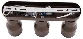 Zaoblené stropné bodové svetlo tmavá bronz GU10 50 mm 3-svetlo - Stanley
