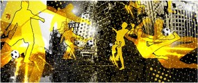 Obraz - Futbal vo veľkomeste (120x50 cm)