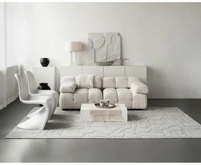 Svetlosivý vlnený koberec 200x300 cm Morphic Dunes – Agnella