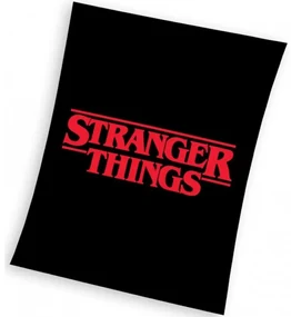 Coral fleece deka Stranger Things - motív Black - gramáž 240 g/m² - 130 x 170 cm