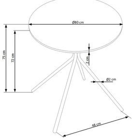 Jedálenský stôl HOMORA čierny