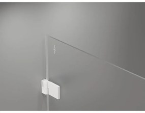 Mexen, Mexen Lunar-B Otočné ľavé sprchové dvere 60 cm, transparentné, biele - 832-060-000-20-00-L