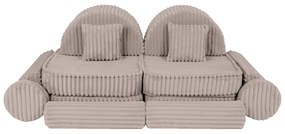 MeowBaby® Churros detská pohovka Max, Pebble Beige